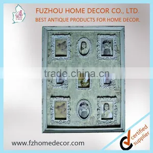2016 New Style Decorative Antique Wooden Multi Photo Frame With Resin Decor thumbnail-1