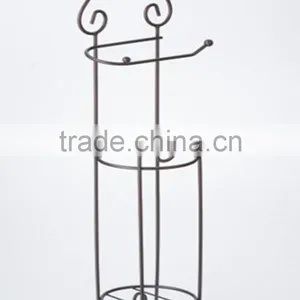 2016 Wholesale Bathroom Toilet Metal Wire Paper Roll Holder thumbnail-2