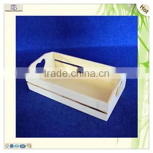 High Quality Heart Carving Fruit Vegetable Plywood Crate Tray thumbnail-2