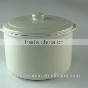 Cheap Magnesian Ivory White Porcelain Soup Tureen With Lid thumbnail-1