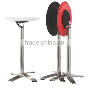 Fashion Modern Outdoor Folded ABS Top Brushed Aluminum High Cocktail Table Bar Table LQ- BT308 thumbnail-1