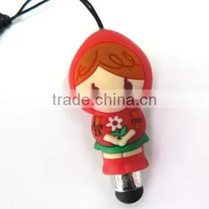 Mini Cartoon Design Touch Screen Pen With Dustproof Plug thumbnail-3