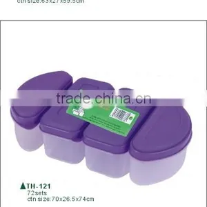 4pcs Mini Combine Food Container Storage Bento Lunch Box Set thumbnail-1