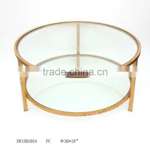 Hot Coffee Table With Tempering Glass and Metal thumbnail-1