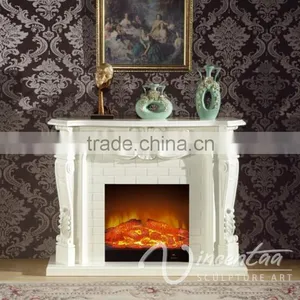 Home European Decoration White Artificial Marble Fireplace Surround Price thumbnail-6