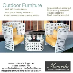 9135 New Design Dining Chair Modern Wicker Rattan T Shape Sofa Commercial Restaurant Furniture thumbnail-1