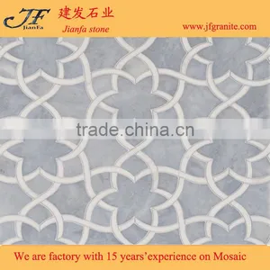 Wholesale High Quality Irregular Afyon Grey Marble Mosaic Design thumbnail-3