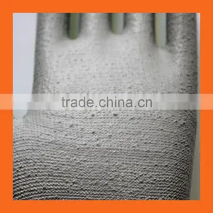 EN 388 4543 Hi VIZ Green UHMWPE Liner PU Coating Cut Resistant Gloves,Cool Breathable Garden Gloves thumbnail-3