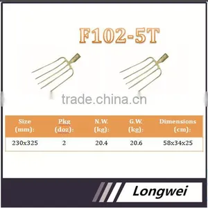 High Quality Wooden Handle Forged Steel Garden Pitch Fork thumbnail-3