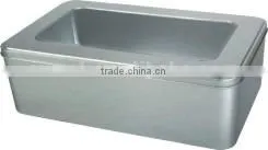 Large Tea Tin With PVC Window on the Top thumbnail-1
