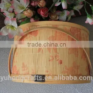 Environmental Bamboo Basket With Handle thumbnail-5
