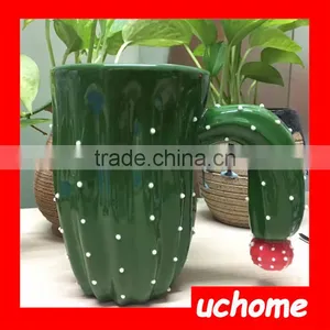 UCHOME 2017 Hot Sale Ceramic Cup Creatice Cactus Shape Coffee Mug thumbnail-1
