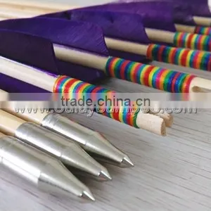 7.5mm~9mm Hunting Use Rainbow Type Cedar Purple Fletched Arrows For Archers thumbnail-1