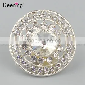 Wholesale Round Full Rhinestone Metal Button for Shirts WBK-1480 thumbnail-1