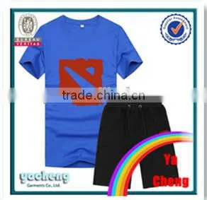 Printing Short Sleeve Shirt and Pants Suits/sport Suit Men/100% Cotton Suit Men thumbnail-1