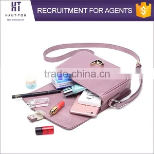 Hot Sale Popular Ladies Genuine Split Cow Leather Bags Wholesale High Quality Women Small Pink Messenger Bag thumbnail-6
