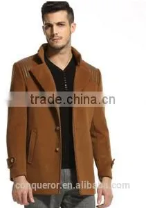 Wool Winter Coat . Men Kahaki Jacket BCT003 thumbnail-1