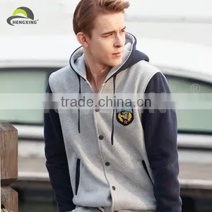 Custom Navy Blue Korean Cotton Men Hoodie thumbnail-1