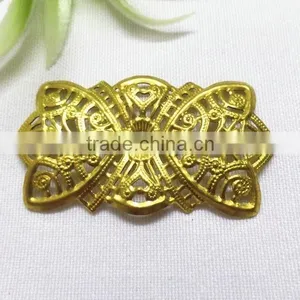 Brass Flower Hair Accessories Hollow Out Metal Flower Garment Accessories Fashion Flower Jewelry Finding thumbnail-1