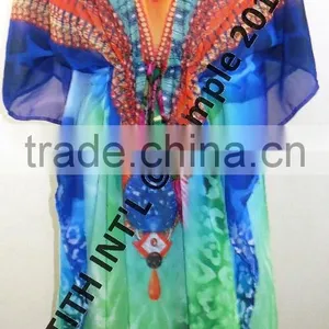 KNEE LENGTH DIGITAL PRINT KAFTAN thumbnail-6