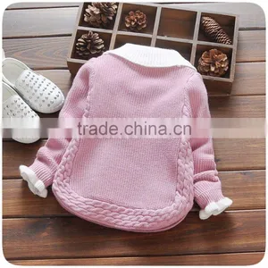 Lovely Baby Pullover Sweater Children 's Lapel Sweater Designs for Baby Girls thumbnail-3
