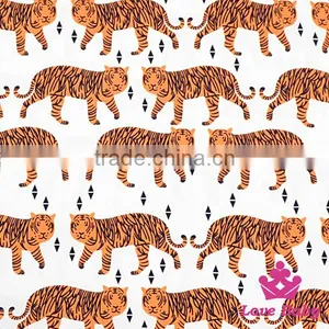 BL331-356 Lovebay Wholesale FAUX SUEDE Printed Tiger Fabric Suit Make Kinds Of Baby Clothing thumbnail-1