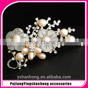 South Korea's Joker Natural Pearl Diamond Brooch Plum Flower Pin Wholesale thumbnail-1