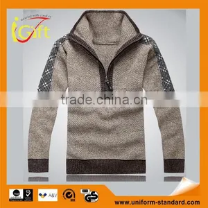 2014 Hot Sell Wholesale High Quality Long Sleeve Men Fashion Pullover Sweater thumbnail-1