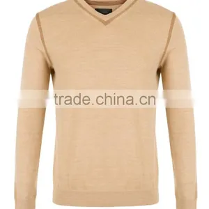 Men's Formal V-neck Plain School Uniform Pullover Sweater With Custom Wholesale thumbnail-2