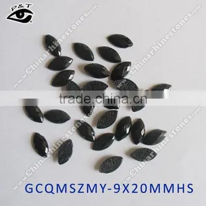 Hot Fix Acrylic Rhinestone 9x20mm Oval Shape Rhinestone Faceted Stones thumbnail-1