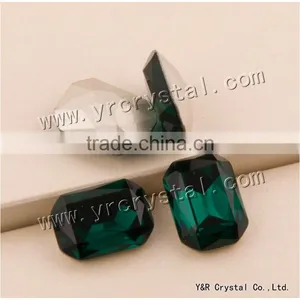 4627 Octagon Crystal 10*14mm Emerald Color Glass Crystal thumbnail-1
