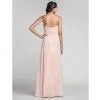 Sheath/Column Sweetheart Floor-length Chiffon Cheap Dresses for Wedding Guests thumbnail-3