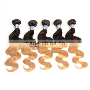 Factory Direct Wholesale Paypal Accept Fast Shipping 1b/27 Two Tone Hair Weave thumbnail-1