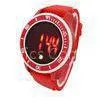 Silicone LED Digital Wrist Watch Trendy Red Ladies Electronic Watch thumbnail-1