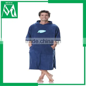 Adult Poncho Beach Towel Hooded Poncho Towel Woven Plain Dyed thumbnail-1