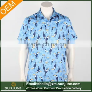 Short Sleeve Printed Mens Fancy Casual Shirt thumbnail-1