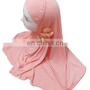 Scarf For Muslim Rose Flower In Pink Scarves Wholesale In Pink thumbnail-1