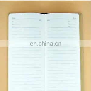 Customized Cheaper Price Agenda Design Black Leather Cover Schedule Book /Journal Bound Notebook Printing thumbnail-6