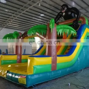 Single Lane Hot Sale Jungle Gorilla Inflatable Slide thumbnail-3