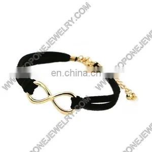 Cheap Wholesale Stainless Steel Infinity Women's Charms Leather Bracelets Jewelry Gifts thumbnail-6