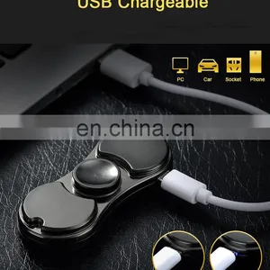 Rechargeable Cigarette Lighter Hand Spinner Fingertips Spiral Fingers Gyro Torqbar Metal Hand Fidget Spinner thumbnail-5