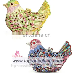 2016 Shining Bird Clutch Purse Crystal Stone Evening Bag thumbnail-1