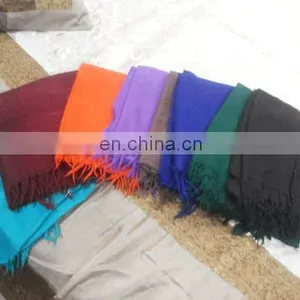 Unisex Scarf Womens Mens New Pashmina Shawls Wraps Scarves Stole Kashmiri Solid 100% Cashmere Angora Wrap Stole Shawl Soft Scarf thumbnail-4
