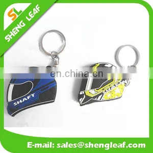 Soft Pvc Motorcycle Hemlet Rubber Keychain thumbnail-1