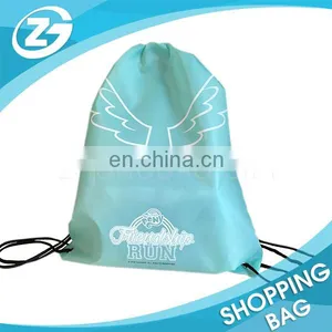 Small Size Cheap New Year Promotion Black Polyester Draw String Backpacks for Kids thumbnail-6