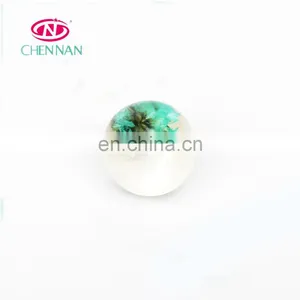 10*12 MM Charm Color Smooth Crystal Ball Pendant Silver Jewelry Accessories for Birthday Gift thumbnail-2