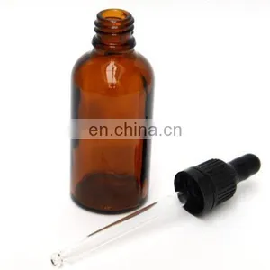 50ml Amber Glass Bottle With Clear Glass Dropper Pipette thumbnail-1