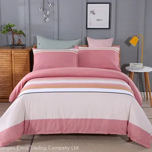 100% Cotton White Bed Sheet for Hotel and Dormitory Stripe and Simple thumbnail-4