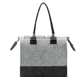 Felt Handbag Custom Your Own Logo Packaging White Brown Kraft Gift Craft Paper Bag With Ribbon Handles Printed Shopping Bags thumbnail-6