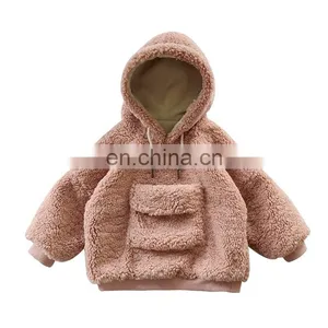 6138/Newest Fashion Plush Infant Girl Warm Winter Sweater Hooded Thicken Toddler Girls Pullover Top thumbnail-1